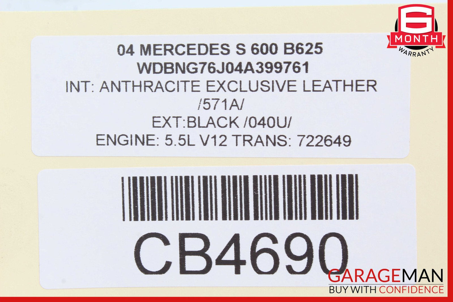 00-06 Mercedes W220 S600 CL500 Rear Right Lower Control Arm OEM
