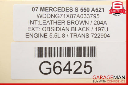 07-10 Mercedes W221 S550 S600 CL550 Instrument Cluster Speedometer Odometer