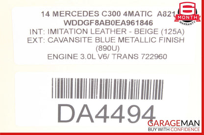 12-14 Mercedes W204 C300 C250 C63 AMG Rear SAM Module Relay Fuse Box Assembly