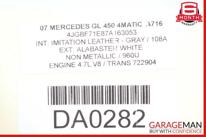 07-12 Mercedes X164 GL450 GL350 GL550 Airmatic Compressor Air Pressure Tank OEM