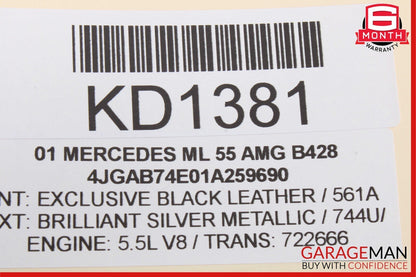 98-05 Mercedes W163 ML55 AMG Rear Right & Left Door Audio Sound Speaker Set of 2