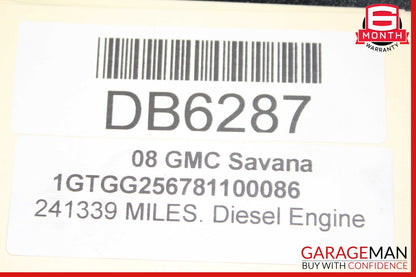 06-10 GMC Savana 6.6L Diesel Complete Engine Motor Block Assembly 241k