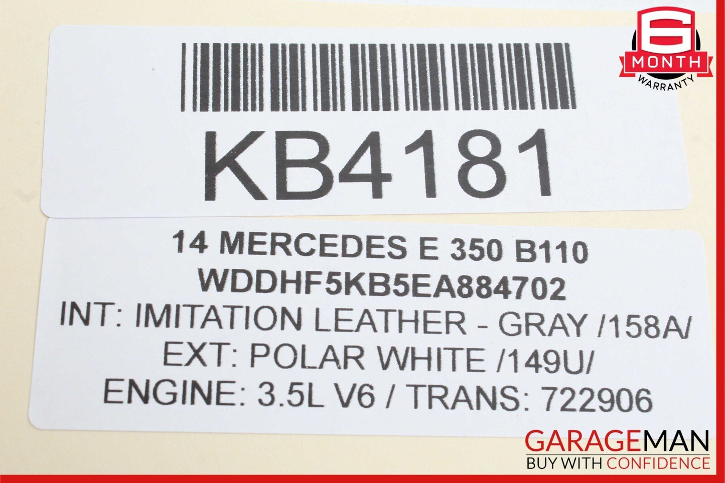 10-16 Mercedes W212 E350 E250 Rear Center Console Ashtray Ash Tray Black