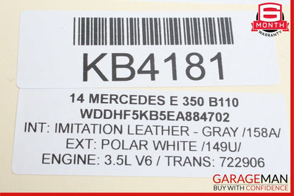10-16 Mercedes W212 E350 E250 Rear Center Console Ashtray Ash Tray Black