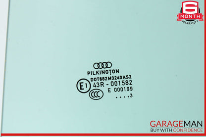 09-16 Audi A4 S4 Rear Left Driver Side Door Window Glass OEM