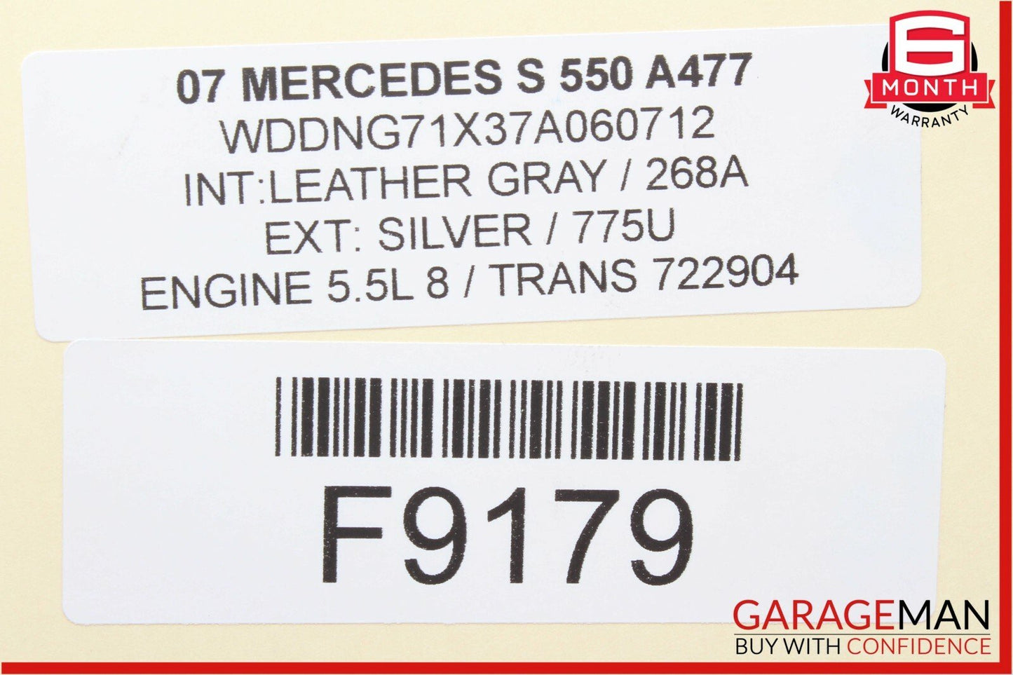 07-13 Mercedes W221 S550 Front Right Door Lock Actuator w/ Door Handle Silver