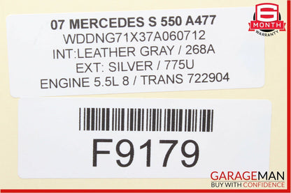07-13 Mercedes W221 S550 Front Right Door Lock Actuator w/ Door Handle Silver