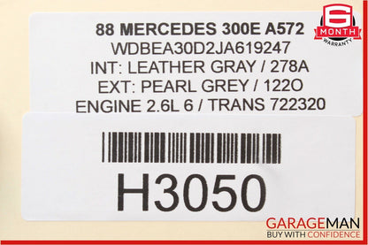 86-95 Mercedes W124 300E E320 Sedan Rear Right Side Exterior Door Handle