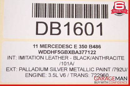 10-13 Mercedes W212 E350 E550 Front Left Driver Side Interior Door Panel OEM