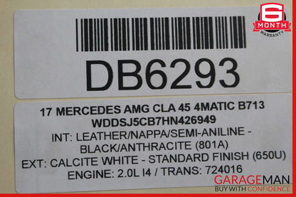14-19 Mercedes W117 CLA45 AMG Sedan Rear Trunk Lid Deck Shell Panel OEM