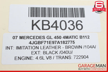 06-12 Mercedes X164 GL450 4MATIC Hazard Light Switch Control Panel 1648709210
