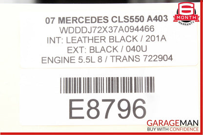03-11 Mercedes W211 E500 CLS550 Under Seat Control Module Front Right Side OEM