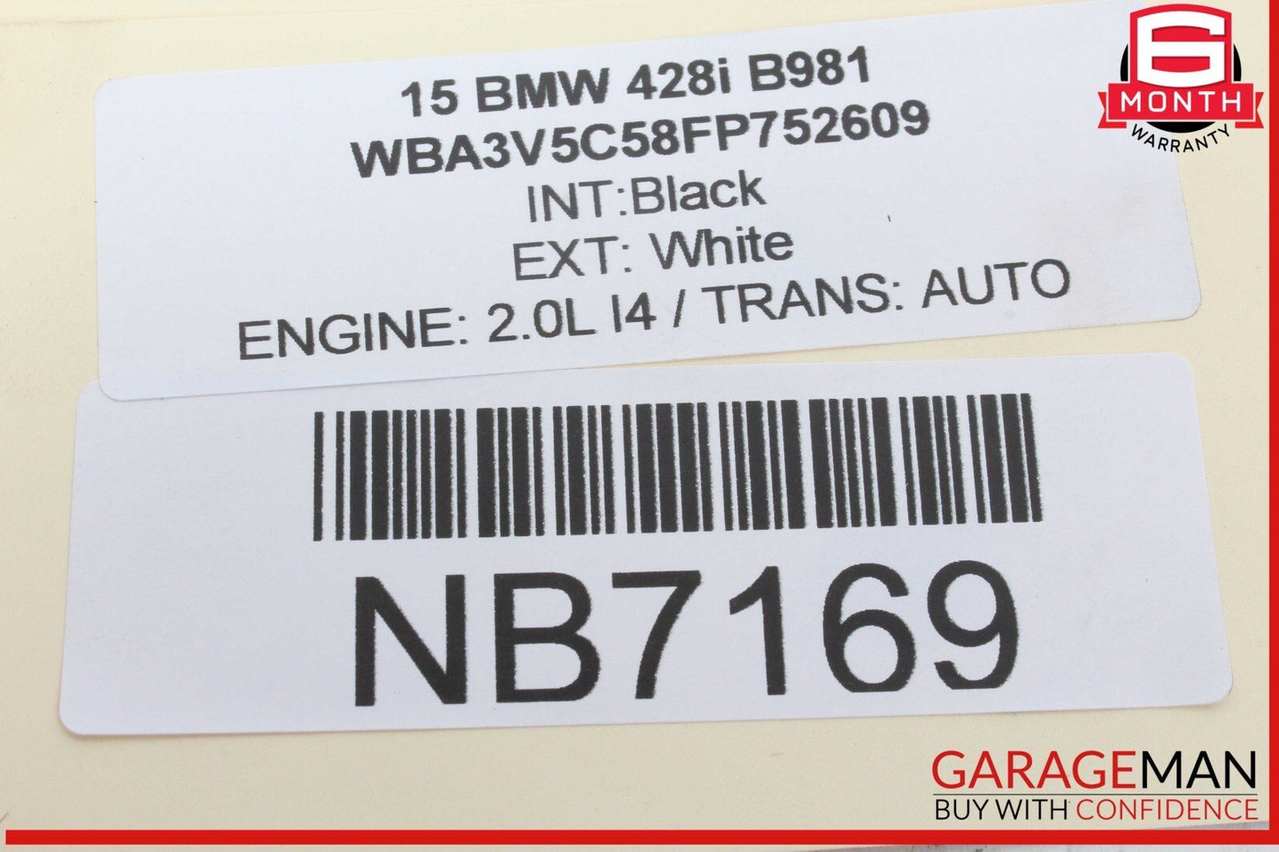 14-16 BMW 428i 435i Engine Auxiliary Cooling Radiator 7600698 OEM