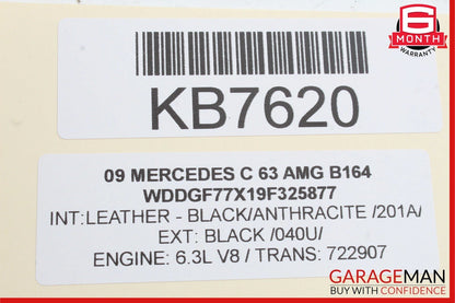 08-14 Mercedes W204 C63 AMG Front Left Side Sun Visor Sunvisor Shade Cover OEM