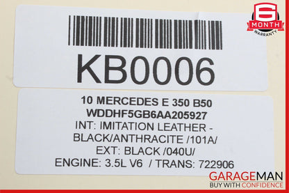 10-13 Mercedes W212 E350 E550 Front Right Seat Belt Seatbelt Retractor Black OEM