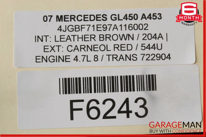 07-09 Mercedes X164 GL450 Rear Right Passenger Side Tail Light Taillight Lamp