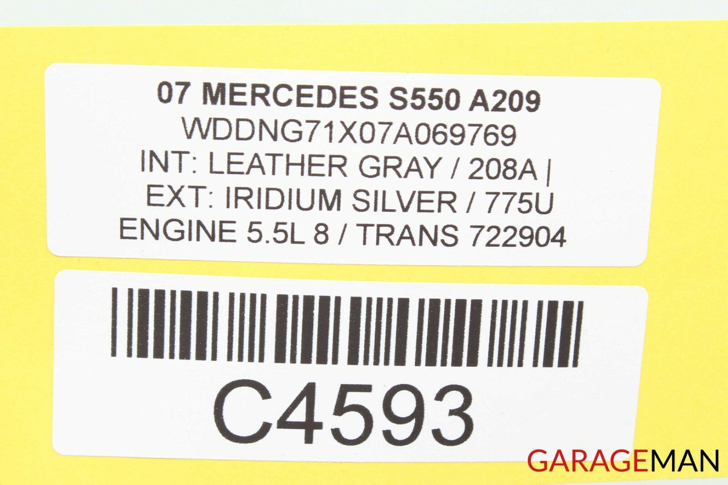07-13 Mercedes W221 S550 S65 Front Right Passenger Side Exterior Door Handle OEM