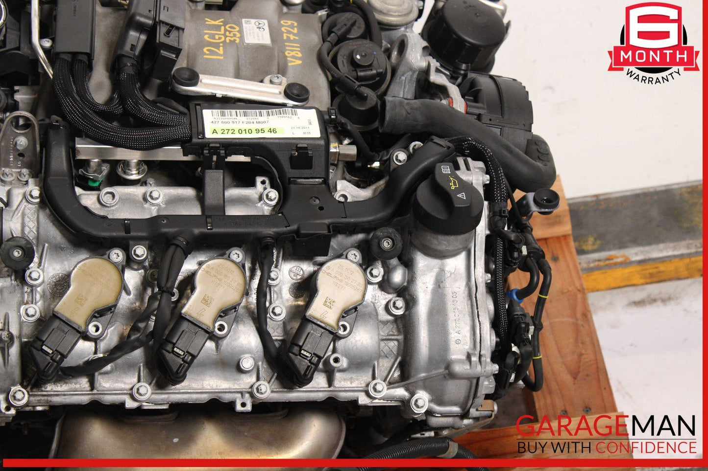 10-12 Mercedes X204 GLK350 3.5L M272 Engine Motor Block Assembly OEM