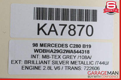 98-00 Mercedes W202 C280 Front Right Side Door Window Regulator Motor Unit