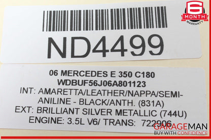 05-12 Mercedes W211 E350 ML350 Left Side Engine Camshaft Cam Shaft Exhaust OEM