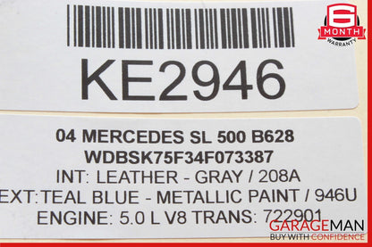 03-12 Mercedes R230 SL500 SL550 SL55 AMG Trunk Lid Lock Latch Handle OEM
