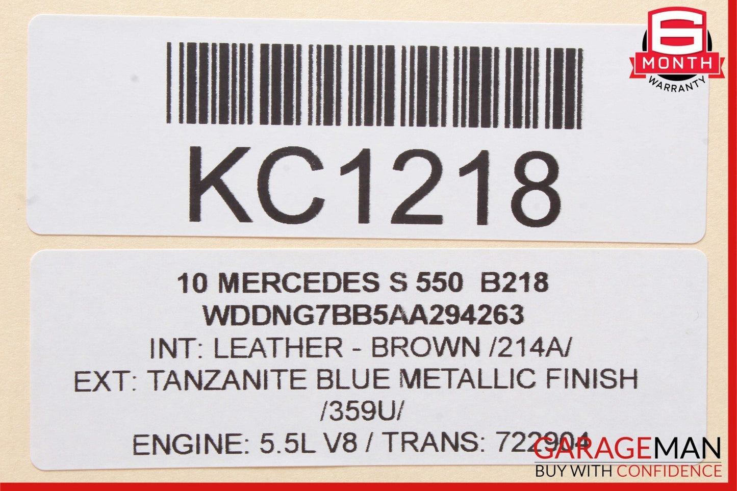 07-13 Mercedes W221 S550 S400 S350 Rear Right or Left Door Control Module Unit