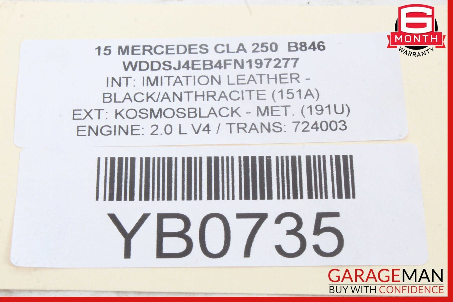 12-20 Mercedes W117 CLA250 Right Side Exterior Door Handle Keyless Go OEM