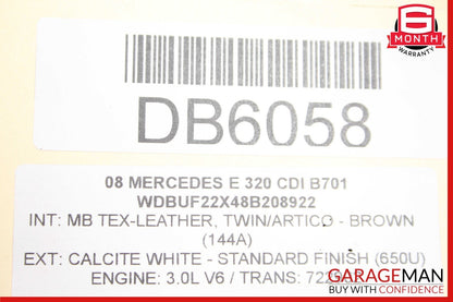 07-13 Mercedes E320 CDI Bluetec Diesel 7G Tranny Auto Transmission 722.902 162k