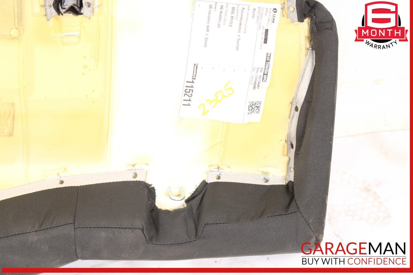 18-25 Audi Q5 SQ5 Rear Left Driver Side Bottom Lower Seat Cushion Black OEM