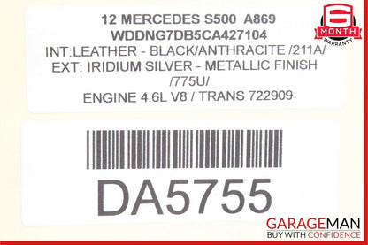 07-13 Mercedes W221 S400 S550 Front Right Side Under Seat Computer Control OEM