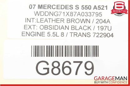 07-13 Mercedes W221 S550 Front Right or Left Side Air Shock Absorber Strut