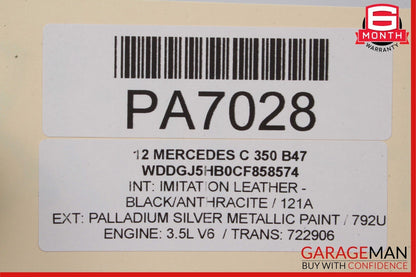 10-17 Mercedes C250 C350 E400 E550 Coupe Center Middle Panoramic Roof Glass
