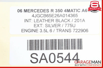 06-13 Mercedes W251 R350 ML500 Rear Overhead Dome Light Lamp Parking Sensor OEM