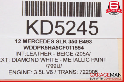12-20 Mercedes R172 SLK350 SLK250 Rear Left Side Quarter Window Glass OEM