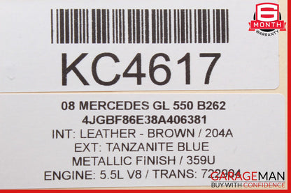 06-13 Mercedes X164 GL550 ML63 R500 Rear A/C Heater Climate Control Switch OEM