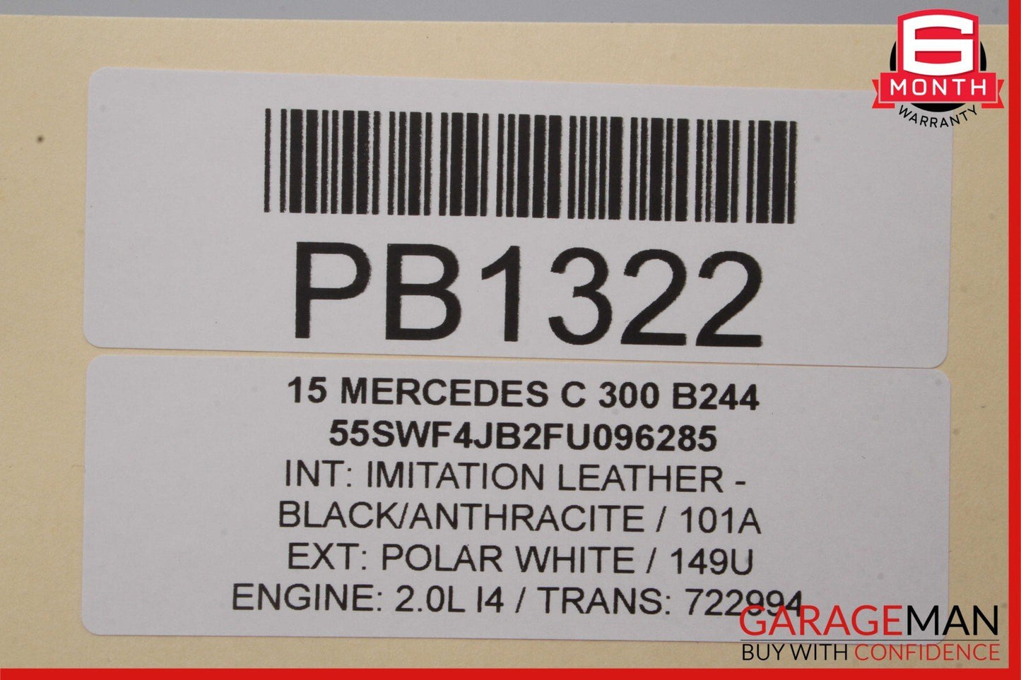 15-20 Mercedes W205 C300 Front Left Driver Side Interior Door Panel Cover OEM