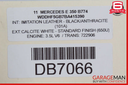 06-10 Mercedes W164 ML350 R350 Front Right Side Lower Bottom Seat Cushion Black