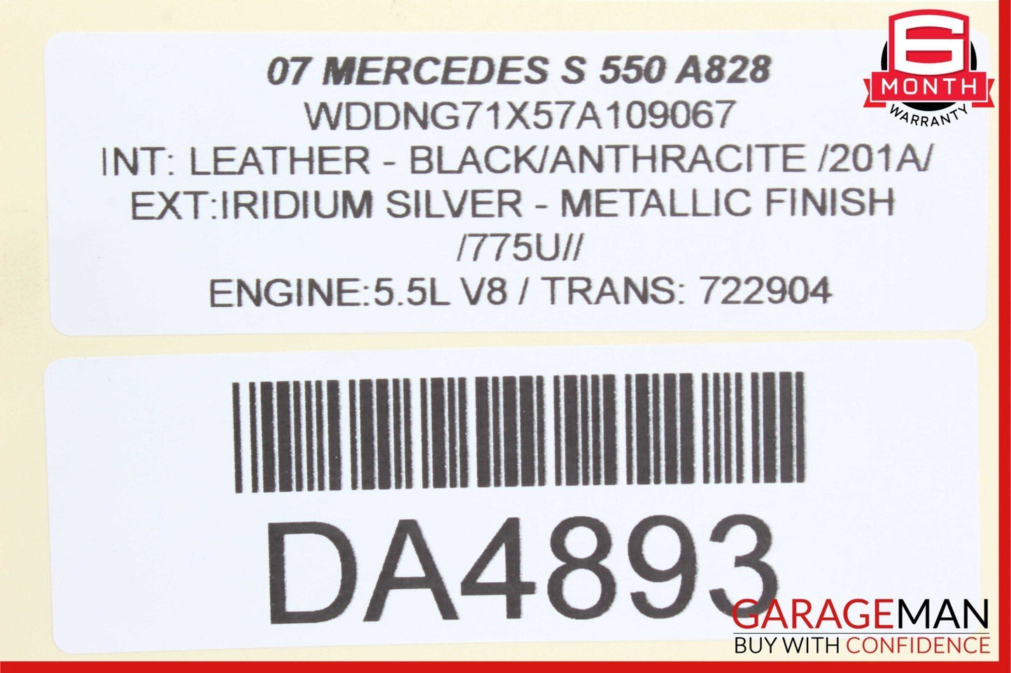 07-11 Mercedes W221 S550 E350 CLS550 CLS63 AMG Roof Shark Fin GPS Antenna Silver