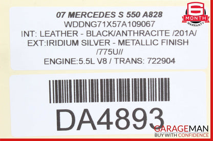07-11 Mercedes W221 S550 E350 CLS550 CLS63 AMG Roof Shark Fin GPS Antenna Silver