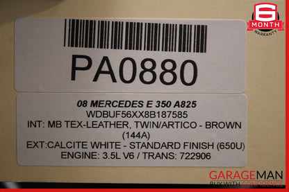 07-09 Mercedes W211 E350 E550 Front Right Interior Door Panel Trim Cover Brown