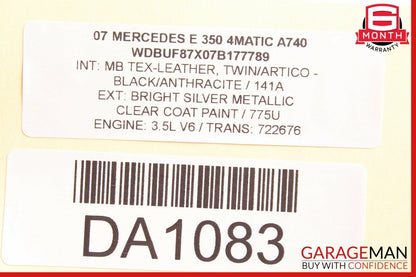 07-09 Mercedes W211 E350 E550 Rear Left Driver Side Door Control Module Unit OEM