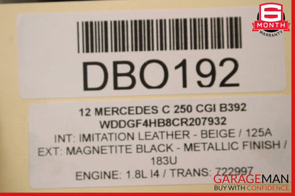 12-15 Mercedes C250 SLK250 7G AT Automatic Transmission Assembly 722.997 97k