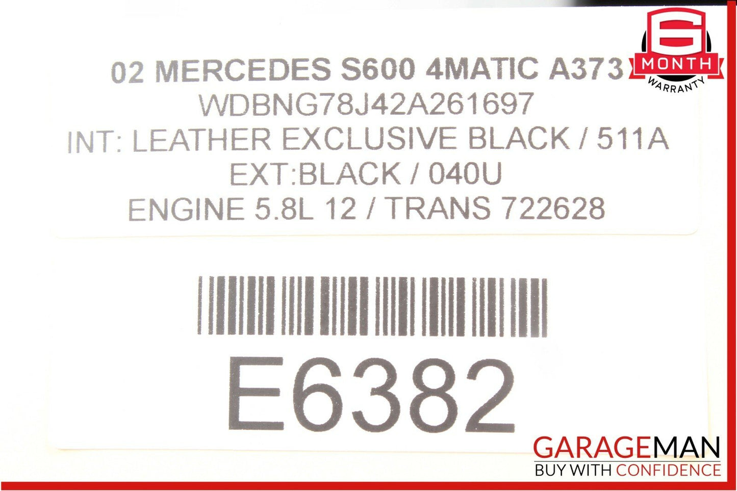 00-06 Mercedes W220 S55 AMG S600 Rear Right Keyless Go Exterior Door Handle OEM