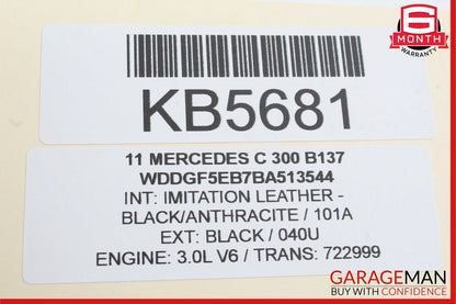 08-11 Mercedes W204 C300 C250 C63 AMG Right Side Exterior Door Handle Black