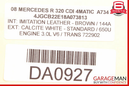 06-12 Mercedes W251 R320 GL450  ML63 AMG Rear Windshield Glass Wiper Motor OEM