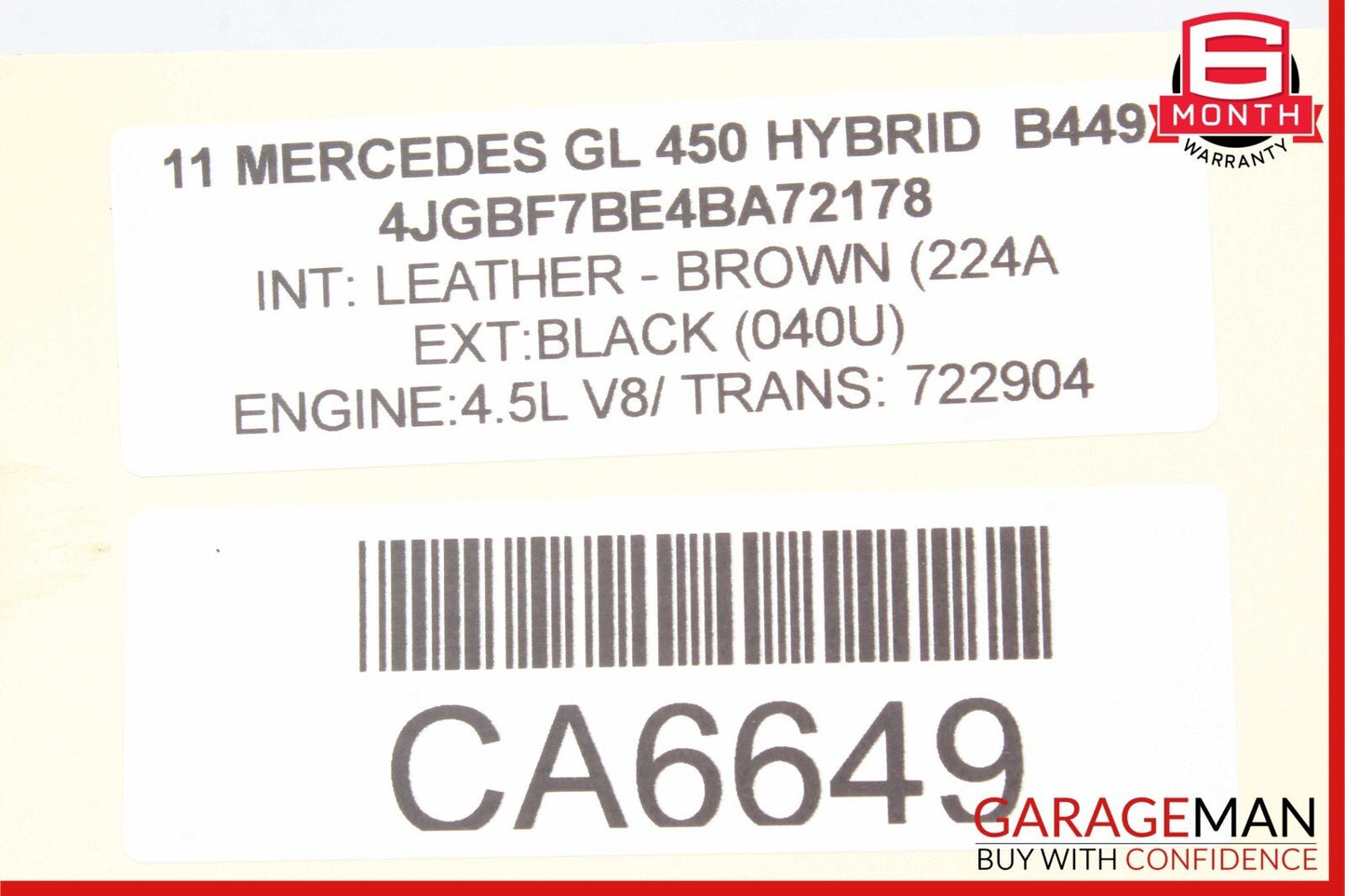 09-13 Mercedes  X164 GL450 ML550 Left / Right Headrest Screen Monitor Display