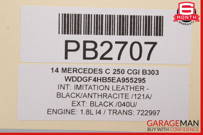 08-14 Mercedes W204 C300 C350 Rear Right Interior Door Panel OEM
