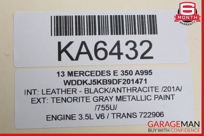 10-16 Mercedes W207 E350 E550 Front Right Seat Belt Feeder Retractor Assembly
