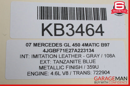 07-12 Mercedes X164 GL450 4MATIC Front Left Side Window Regulator Motor OEM