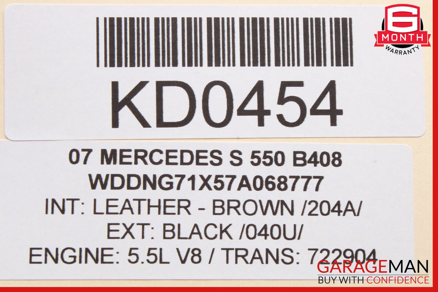 07-13 Mercedes W221 S550 S400 Window Regulator Motor Rear Left Driver Side OEM
